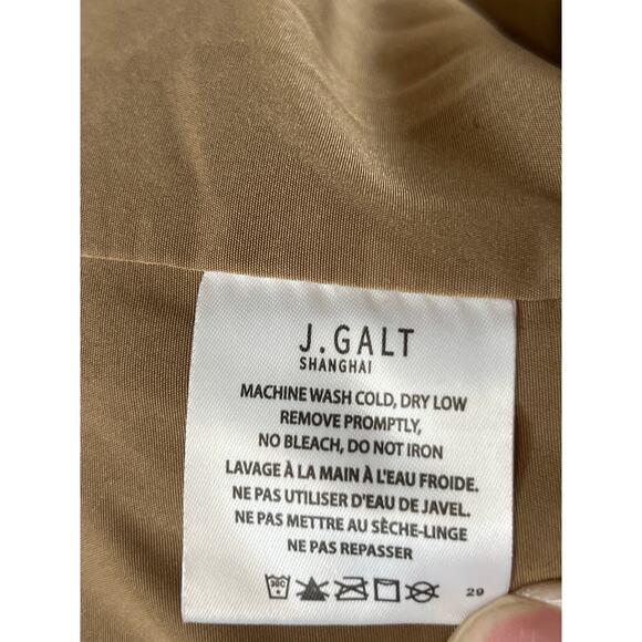 J. Galt California Sherpa Fleece Zip Jacket Tan Teddy Full Zip Women’s One Size - Picture 4 of 9